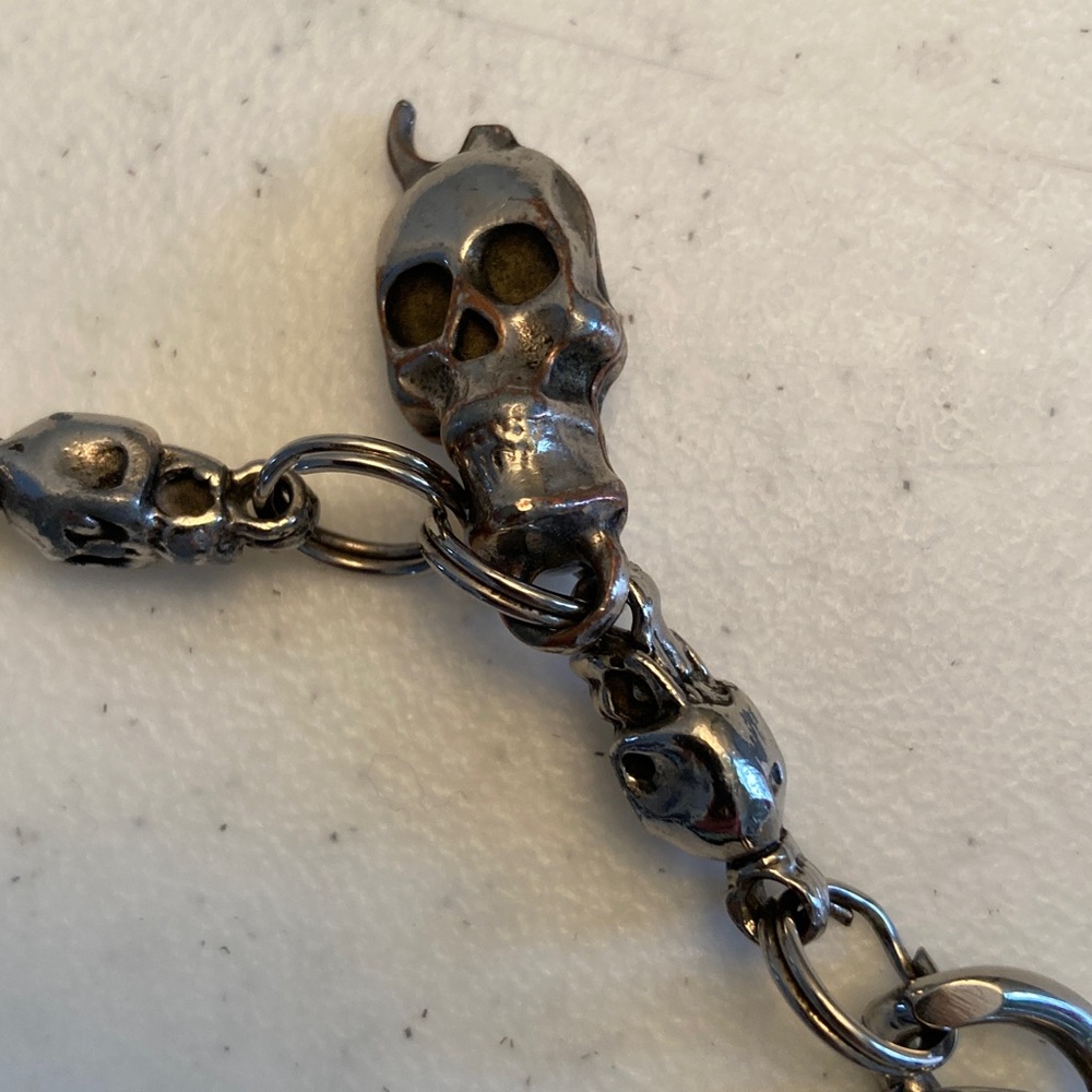 Harley-Davidson Black Leather Hip Pouch with Silver Chain - Picture 5 of 11